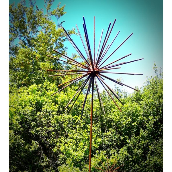 Starburst garden metal art sculpture made in Canterbury New Zealand